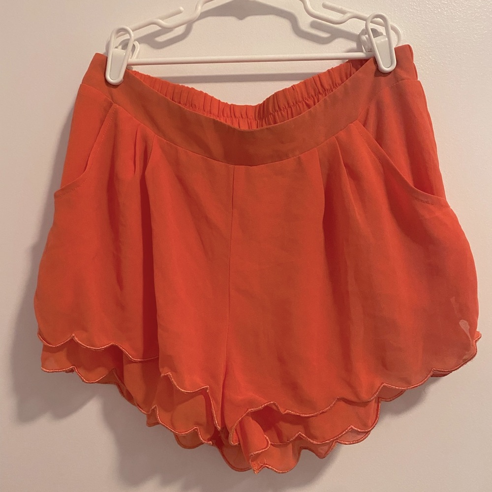 Brand and Label orange dress shorts